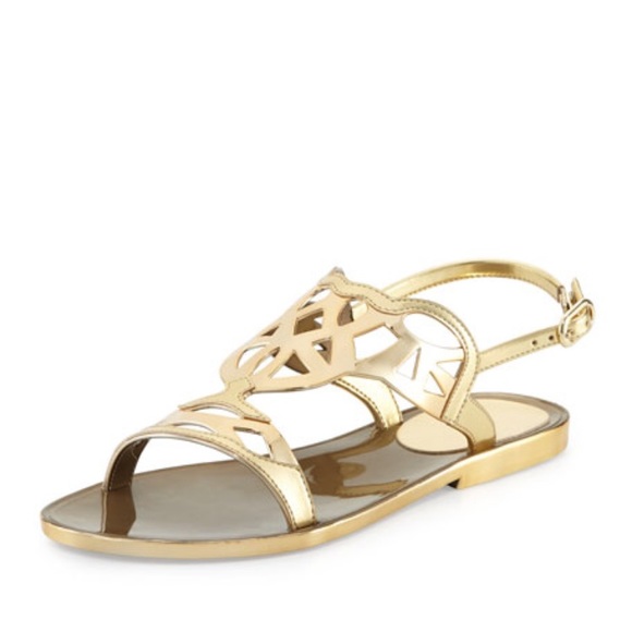 Gold Stuart Weitzman sandals - Picture 4 of 8